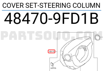 Nissan 484709FD1B COVER SET-STEERING COLUMN