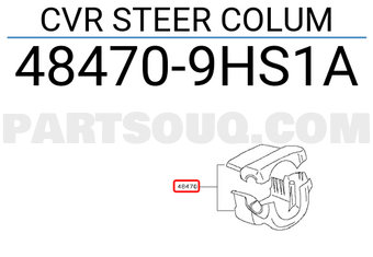Nissan 484709HS1A CVR STEER COLUM