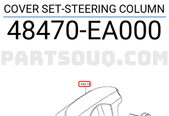 Nissan 48470EA000 COVER SET-STEERING COLUMN