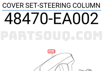 Nissan 48470EA002 COVER SET-STEERING COLUMN
