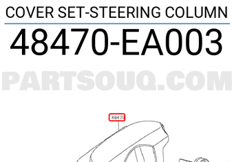 Nissan 48470EA003 COVER SET-STEERING COLUMN
