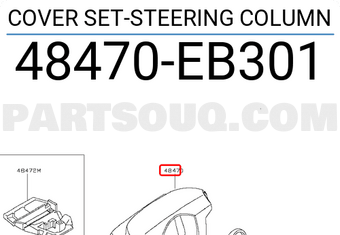 Nissan 48470EB301 COVER SET-STEERING COLUMN