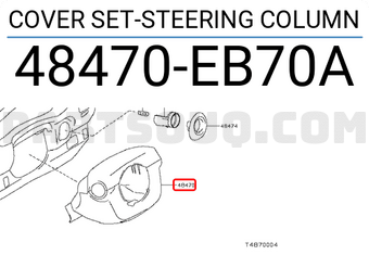 Nissan 48470EB70A COVER SET-STEERING COLUMN