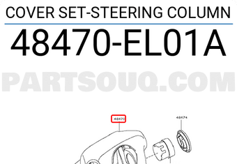 Nissan 48470EL01A COVER SET-STEERING COLUMN
