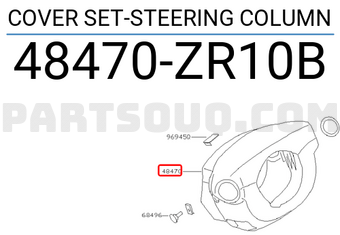 Nissan 48470ZR10B COVER SET-STEERING COLUMN