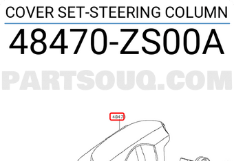 Nissan 48470ZS00A COVER SET-STEERING COLUMN