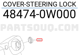 Nissan 484740W000 COVER-STEERING LOCK