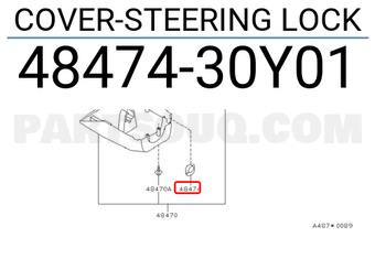 Nissan 4847430Y01 COVER-STEERING LOCK