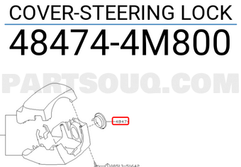 Nissan 484744M800 COVER-STEERING LOCK
