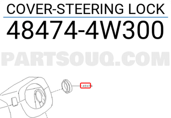 Nissan 484744W300 COVER-STEERING LOCK