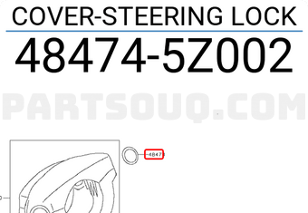 Nissan 484745Z002 COVER-STEERING LOCK
