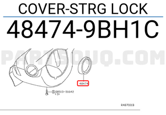 Nissan 484749BH1C COVER-STRG LOCK