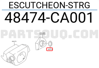 Nissan 48474CA001 ESCUTCHEON-STRG