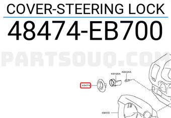 Nissan 48474EB700 COVER-STEERING LOCK