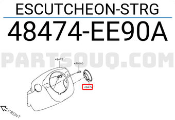 Nissan 48474EE90A ESCUTCHEON-STRG