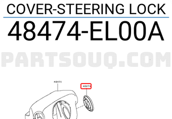 Nissan 48474EL00A COVER-STEERING LOCK