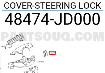 Nissan 48474JD000 COVER-STEERING LOCK