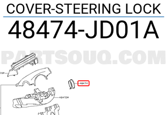 Nissan 48474JD01A COVER-STEERING LOCK