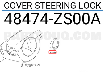 Nissan 48474ZS00A COVER-STEERING LOCK