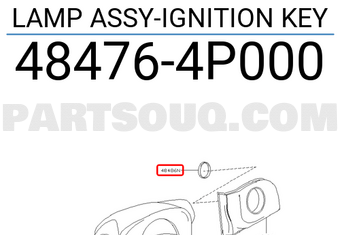 Nissan 484764P000 LAMP ASSY-IGNITION KEY