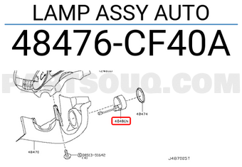 Nissan 48476CF40A LAMP ASSY AUTO