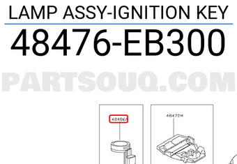 Nissan 48476EB300 LAMP ASSY-IGNITION KEY