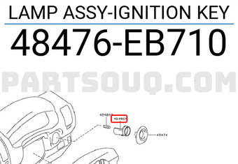 Nissan 48476EB710 LAMP ASSY-IGNITION KEY