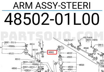 Nissan 4850201L00 ARM ASSY-STEERI