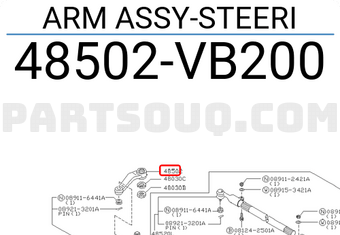 Nissan 48502VB200 ARM ASSY-STEERI