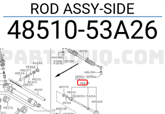 Nissan 4851053A26 ROD ASSY-SIDE