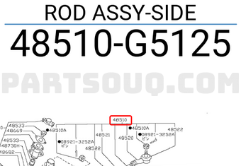 Nissan 48510G5125 ROD ASSY-SIDE