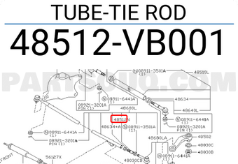 Nissan 48512VB001 TUBE-TIE ROD