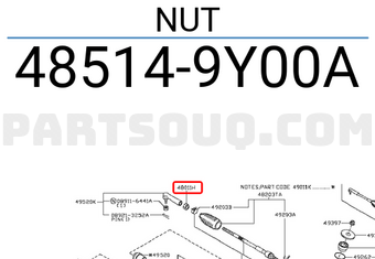 Nissan 485149Y00A NUT