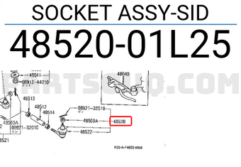 Nissan 4852001L25 SOCKET ASSY-SID
