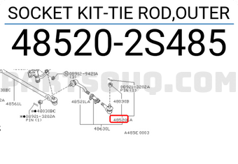 Nissan 485202S485 SOCKET KIT-TIE ROD,OUTER