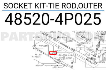 Nissan 485204P025 SOCKET KIT-TIE ROD,OUTER