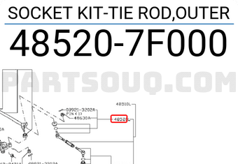 Nissan 485207F000 SOCKET KIT-TIE ROD,OUTER