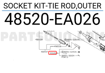 Nissan 48520EA026 SOCKET KIT-TIE ROD,OUTER
