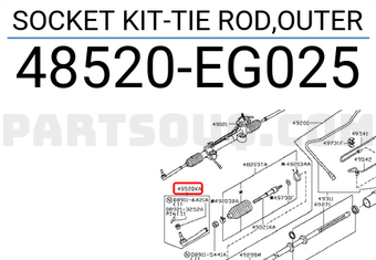 Nissan 48520EG025 SOCKET KIT-TIE ROD,OUTER