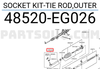 Nissan 48520EG026 SOCKET KIT-TIE ROD,OUTER