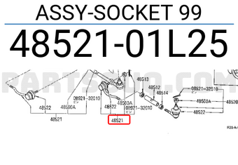 Nissan 4852101L25 ASSY-SOCKET 99