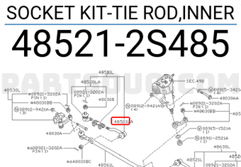 Nissan 485212S485 SOCKET KIT-TIE ROD,INNER
