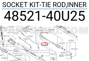 Nissan 4852140U25 SOCKET KIT-TIE ROD,INNER