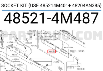 Nissan 485214M487 SOCKET KIT (USE 485214M401+ 48204AN385)