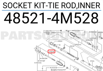 Nissan 485214M528 SOCKET KIT-TIE ROD,INNER