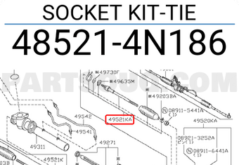 Nissan 485214N186 SOCKET KIT-TIE