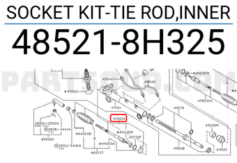 Nissan 485218H325 SOCKET KIT-TIE ROD,INNER