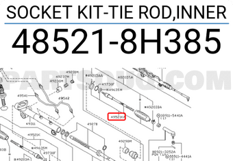 Nissan 485218H385 SOCKET KIT-TIE ROD,INNER