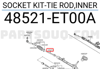 Nissan 48521ET00A SOCKET KIT-TIE ROD,INNER
