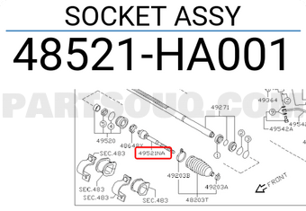 Nissan 48521HA001 SOCKET ASSY